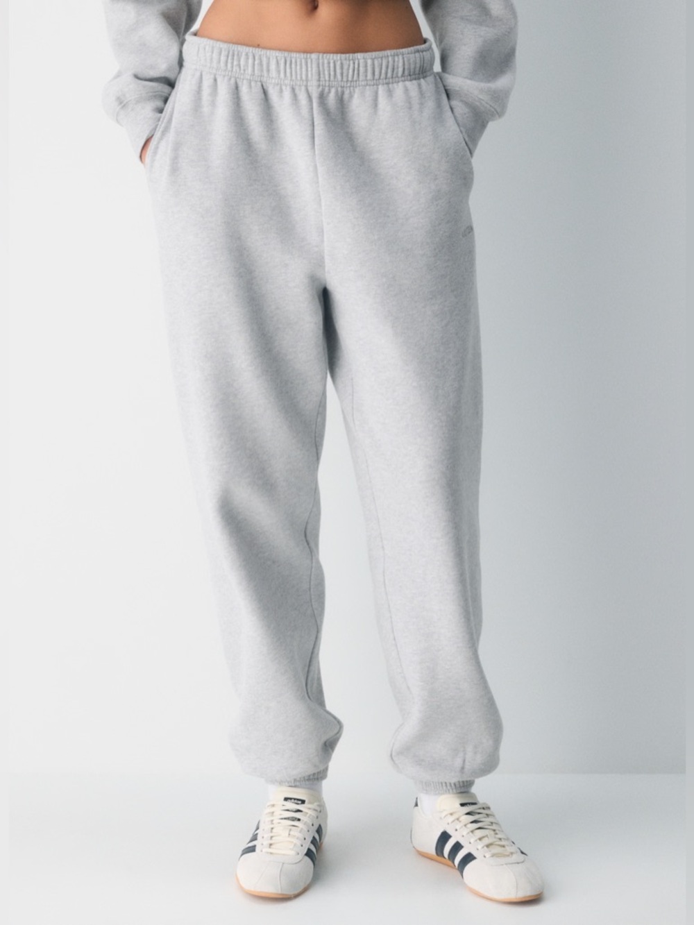 Aritzia Cozy Sweatfleece Mega Jogger in Heather‎ Chrome Gray Size XXS